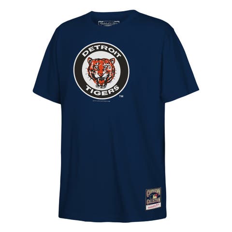 Youth Mitchell & Ness  Navy Detroit Tigers Retro Logo T-Shirt