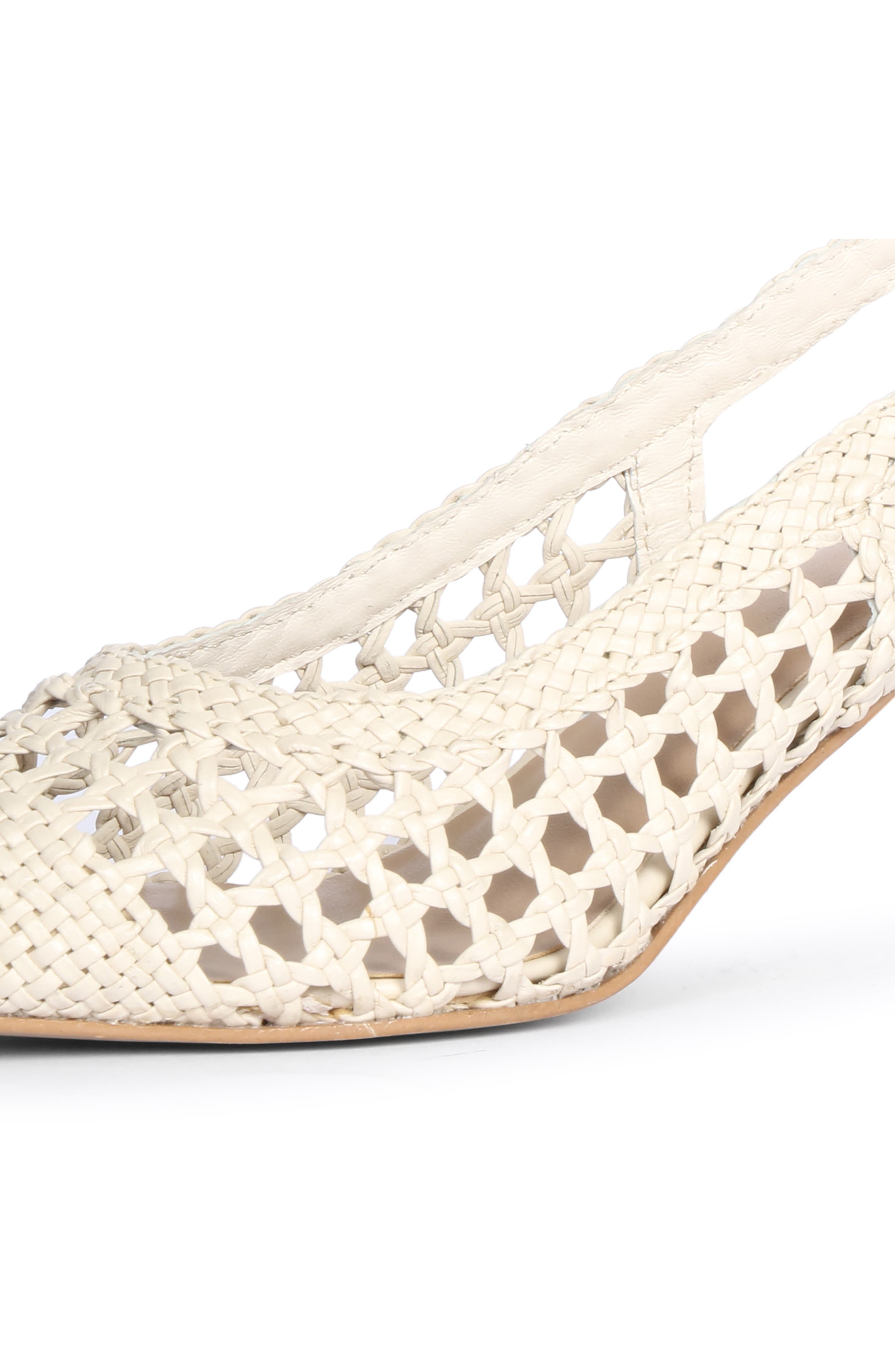 SAINT G Benni Woven Slingback Pump, Alternate, color, Ivory