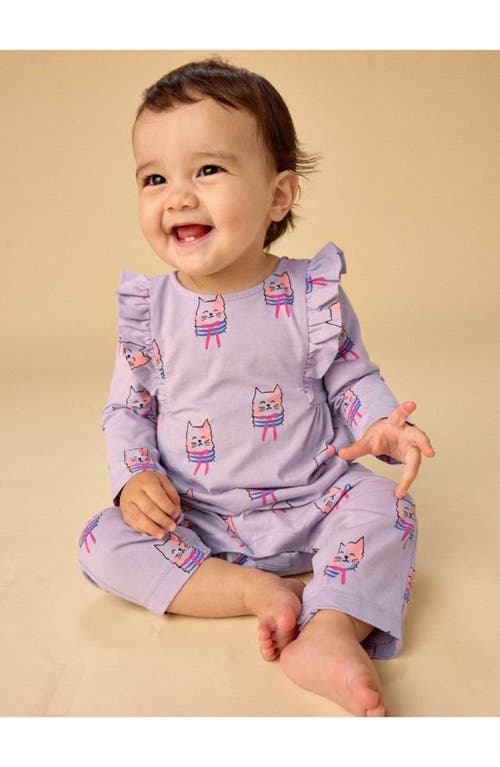 Tea Collection Ruffle Shoulder Baby Romper In Multi