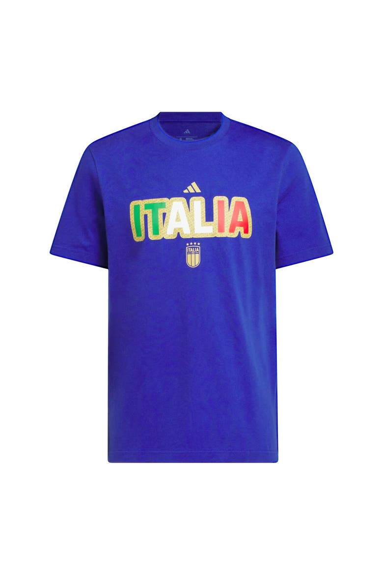 Men's adidas Blue Italy National Team Jersey Hook T-Shirt, Main, color, Blue