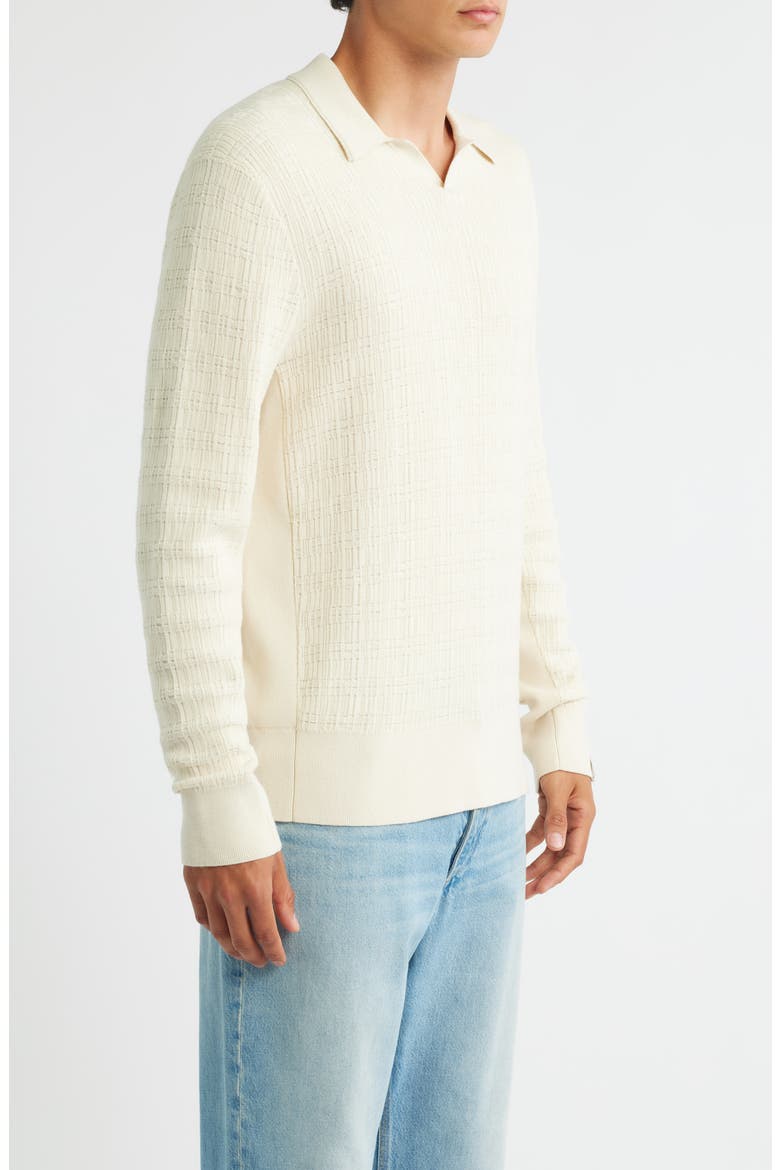 Harvey Johnny Collar Relaxed Polo, Alternate, color, IVORY