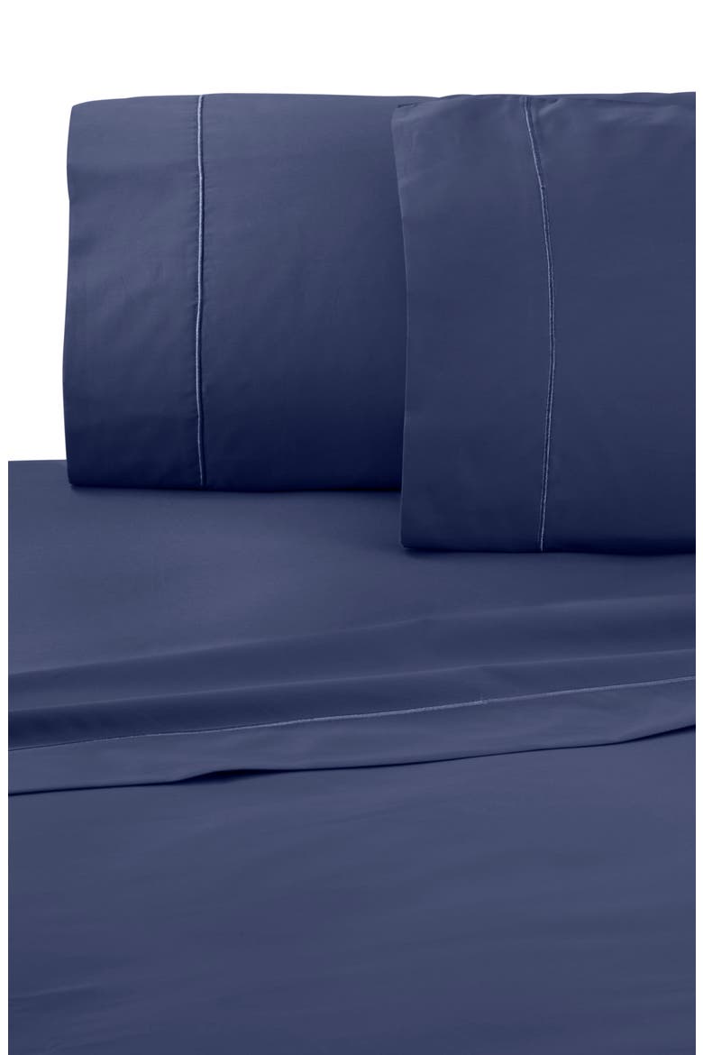 Set of 2 Solid 700 Thread Count 100% Supima Cotton Pillowcases, Main, color, BLUE INDIGO