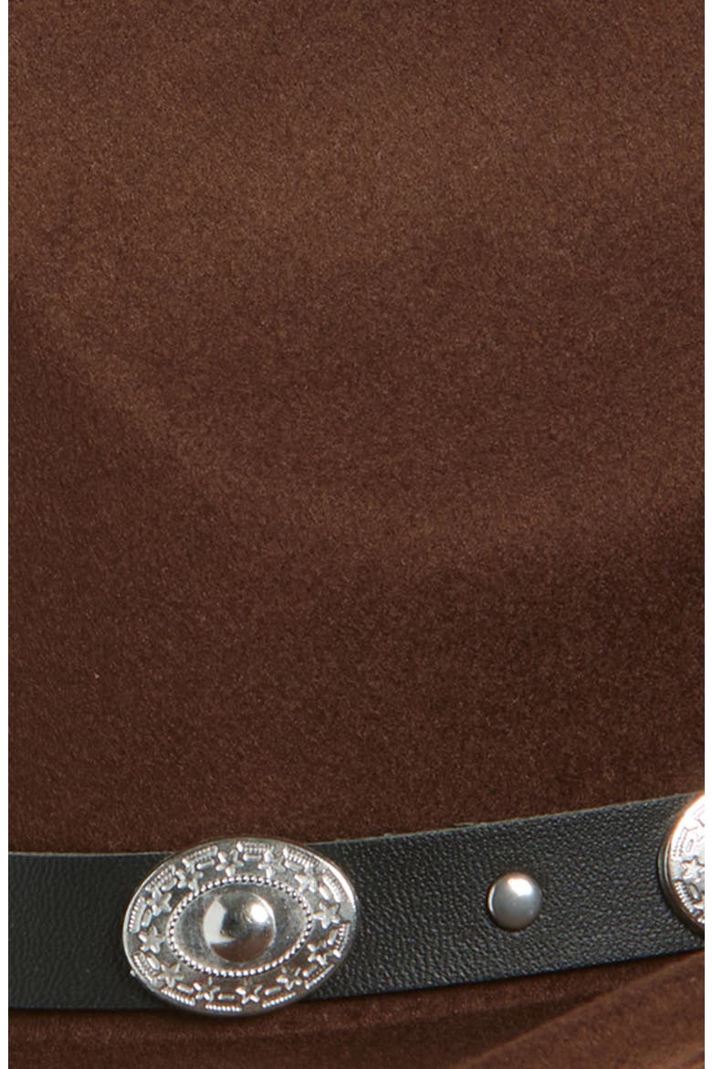 Embellished Western Cowboy Hat, Alternate, color, DARK BROWN