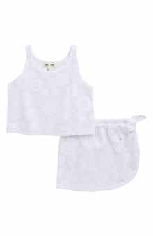 Miken Swim Kids' Grid Mesh Cover-Up Tank Top & Sarong Set