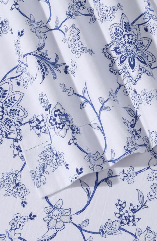 Azores Home Floral Cotton Flannel Sheet Set In Gray