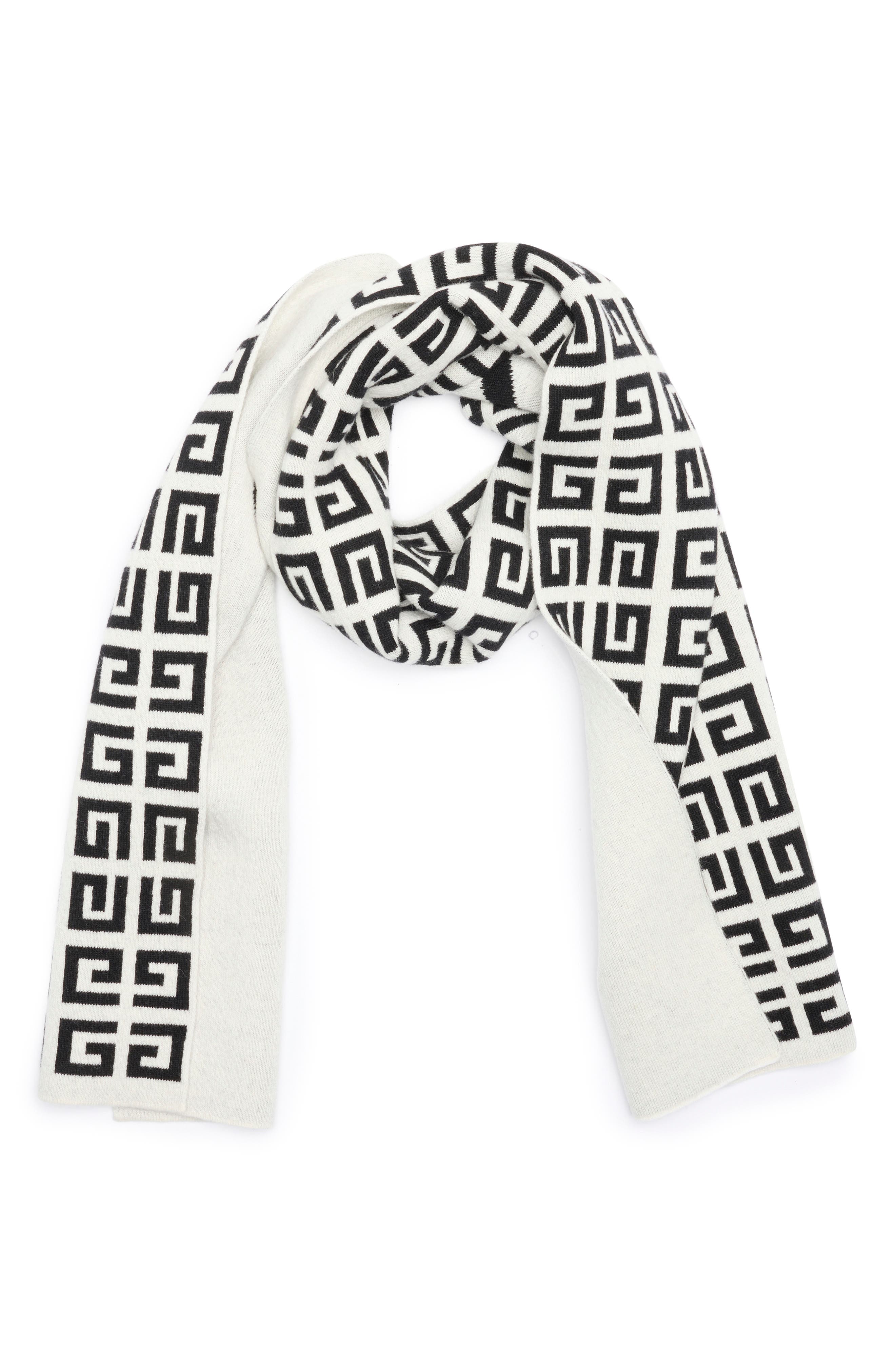 Givenchy Logo Reversible Muffler Scarf College Reversible Muffler Scarf ...