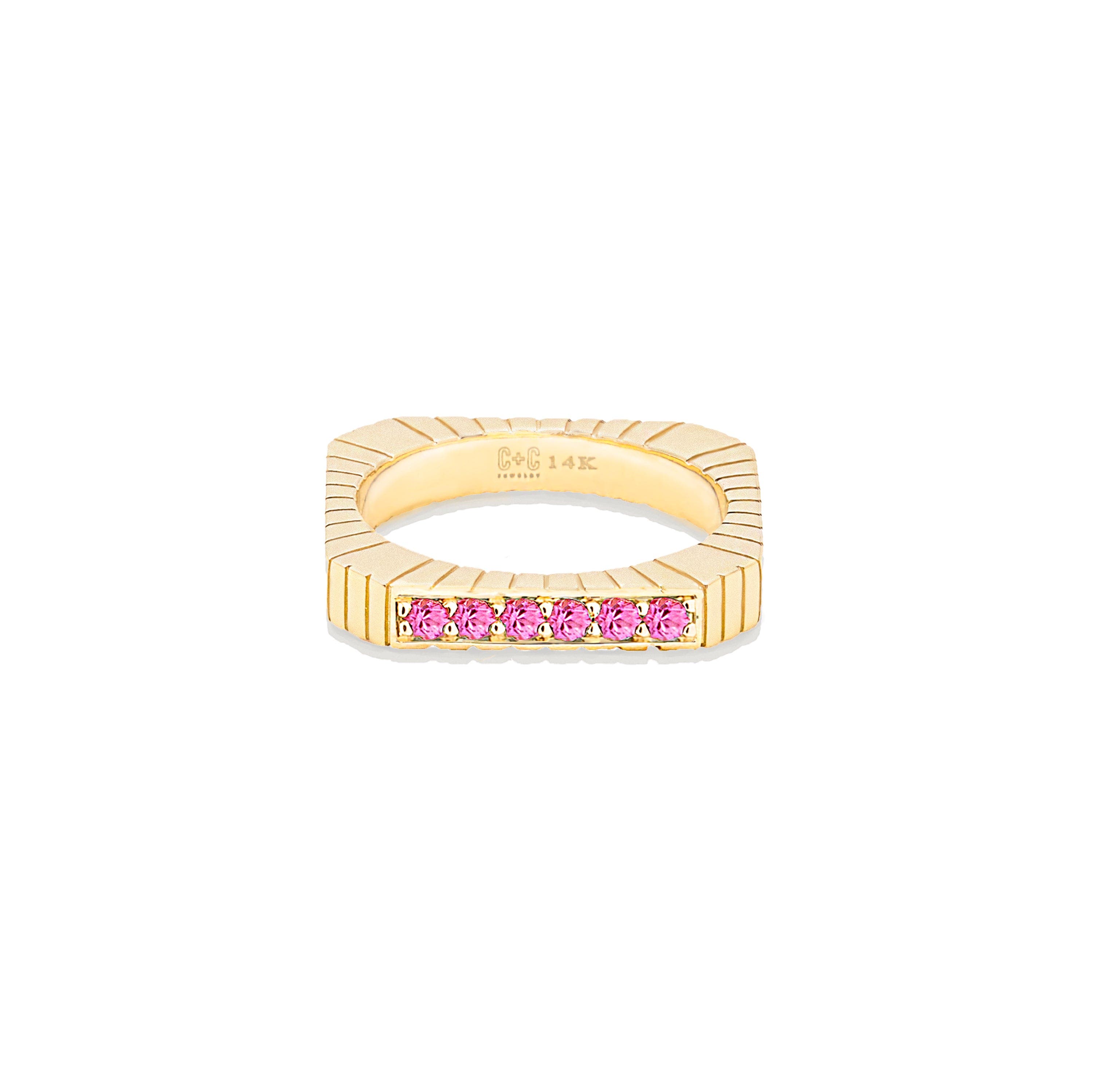 Pink Sapphire-Gold