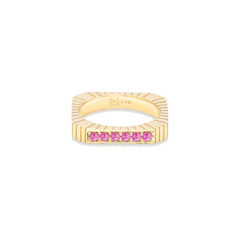 Spark Etched Stacking Band Ring