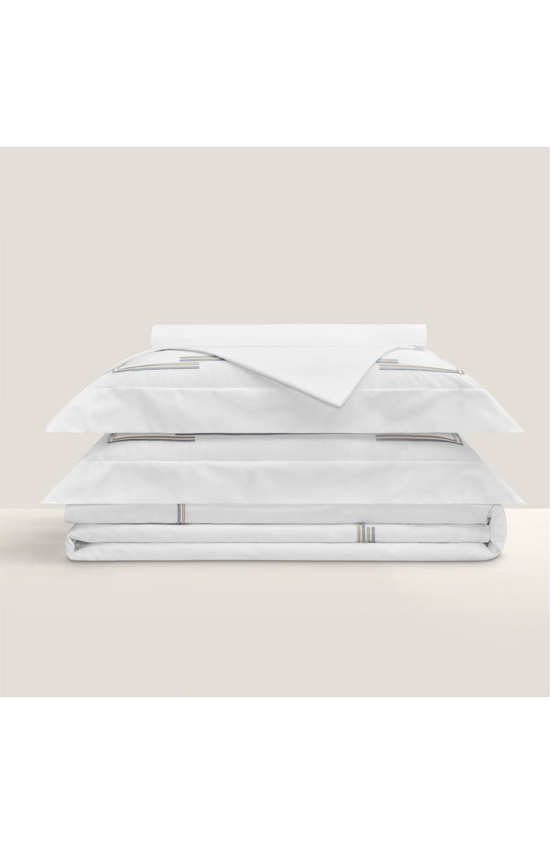 Togas Metalisi Embroidery duvet cover, Alternate, color, White