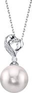 The Pearl Source Akoya Pearl & Diamond Melissa Pendant