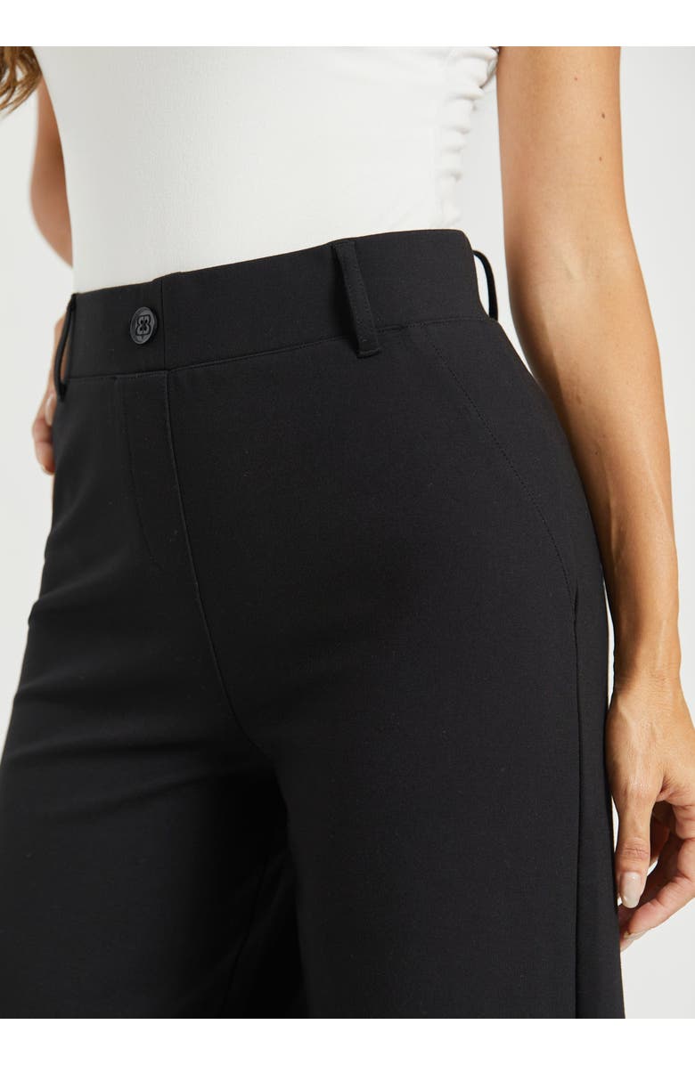 Betabrand Two Pocket DPYP Dress Pant Yoga Pants Wide Leg, Alternate, color, Black