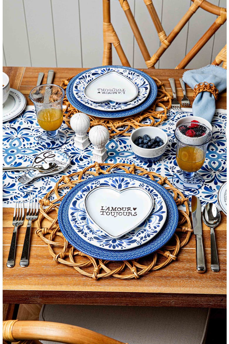L'Amour Toujours Heart Shape Plate, Alternate, color, WHITEWASH/ BLACK