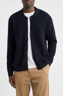 NN07 Navi 6499 Ribbed Cotton Full Button Cardigan