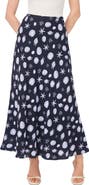 1.STATE Ocean Print Bias Cut Maxi Skirt