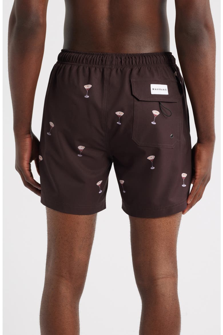 Espresso Martini Swim Trunks, Alternate, color, BROWN