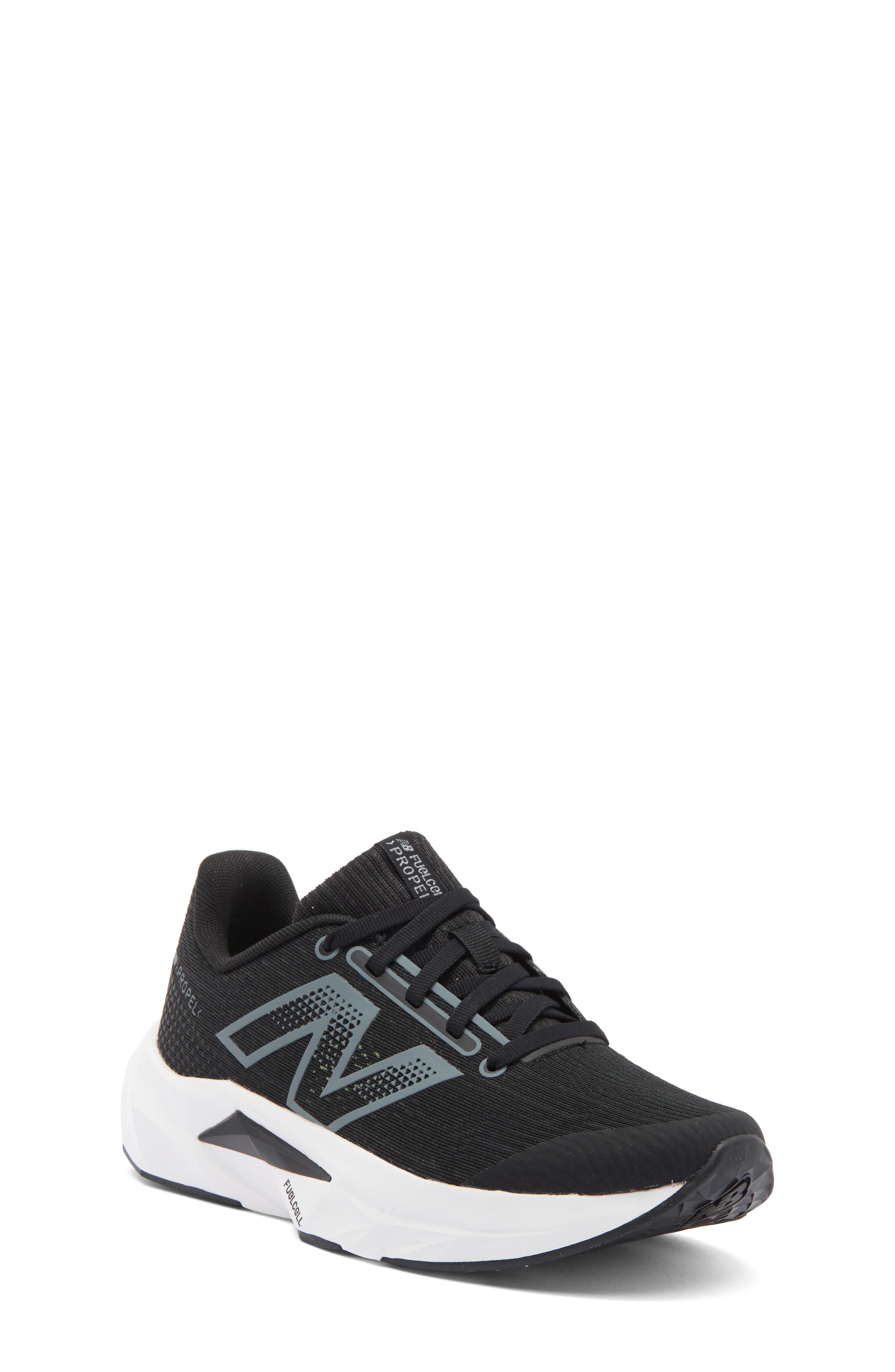 New Balance Kids' FuelCell Propel v5 Running Shoe, Main, color, Black/ Steel