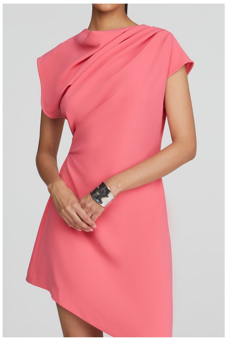 Jolie Dress in Luxe Crepe, Alternate, color, Guava
