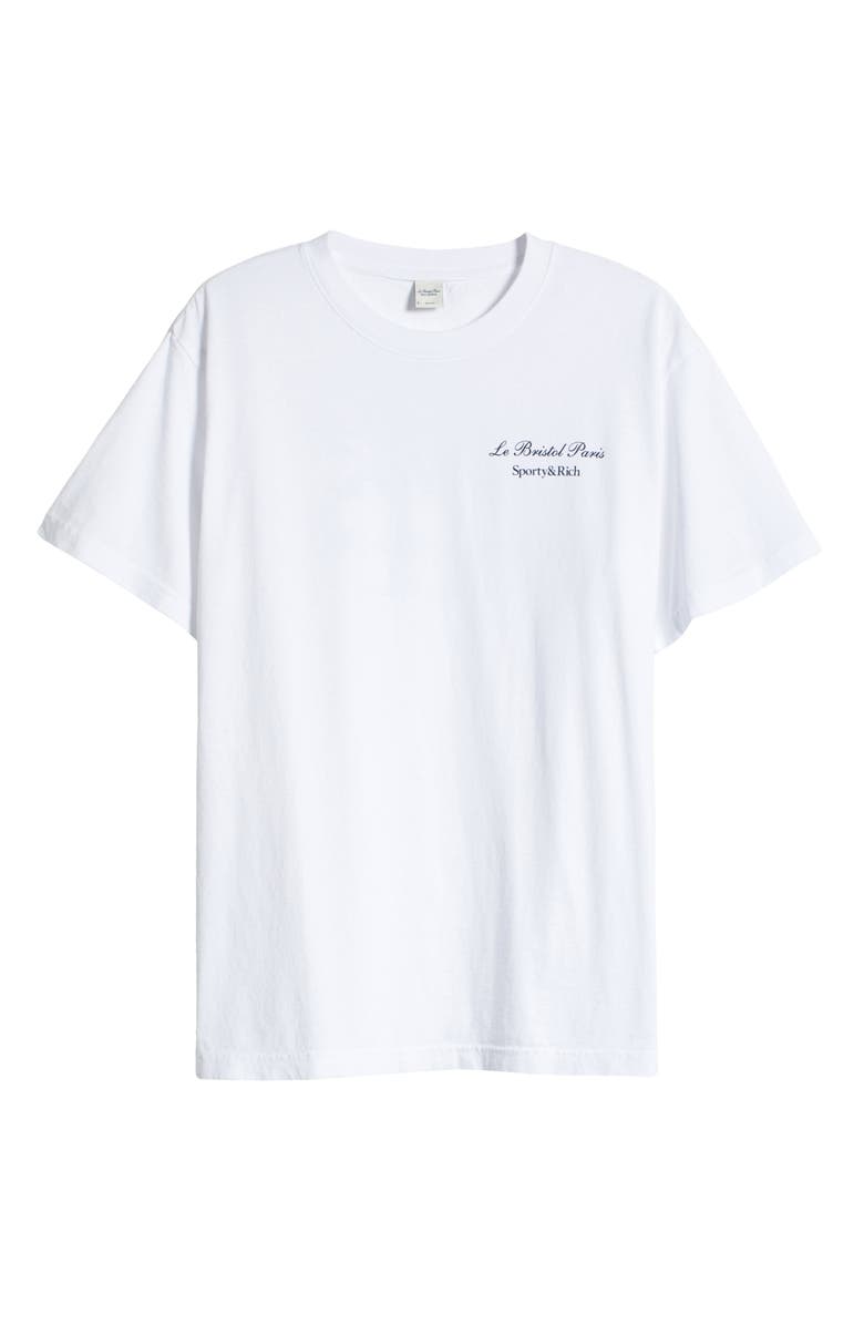 Sporty & Rich x Le Bristol Paris Faubourg Cotton Graphic T-Shirt, Main, color,