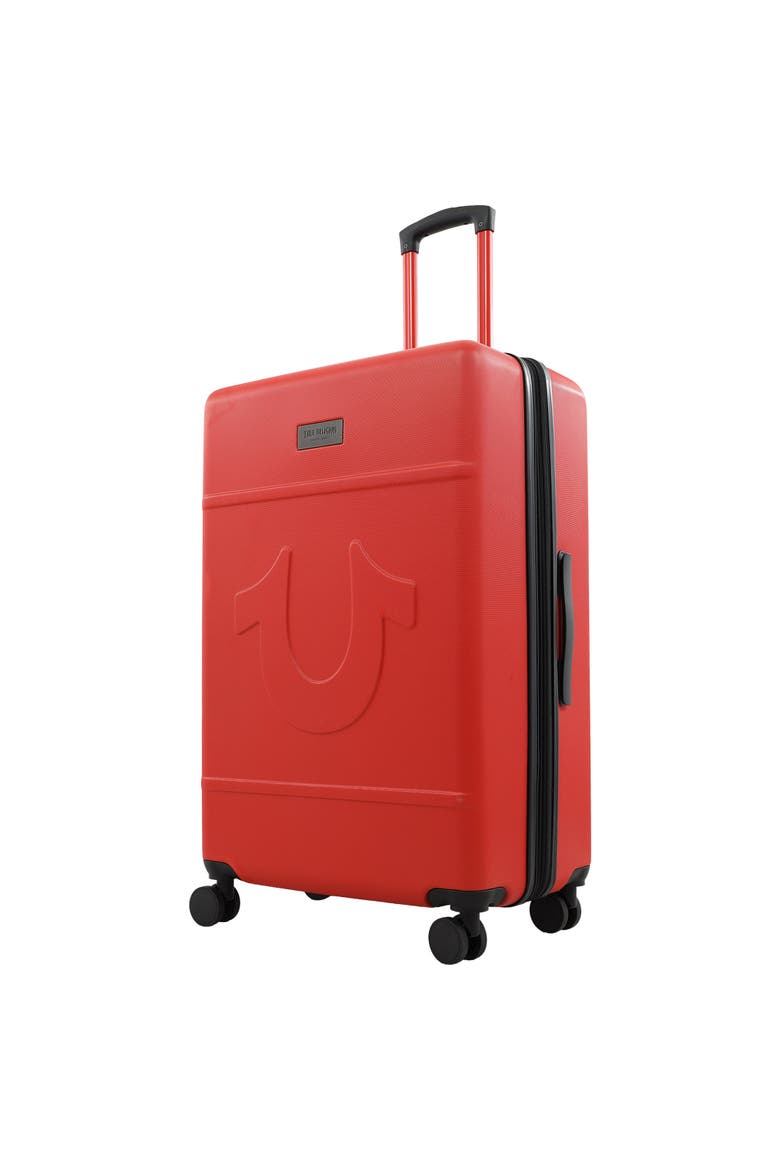 Molded U 30.5" Expandable Hardside Spinner Luggage, Main, color, RED