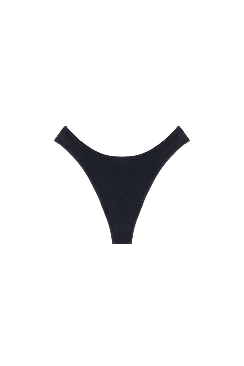 Leakproof Everyday Liner Ultra Smooth Dipped Thong II, Alternate, color, Onyx