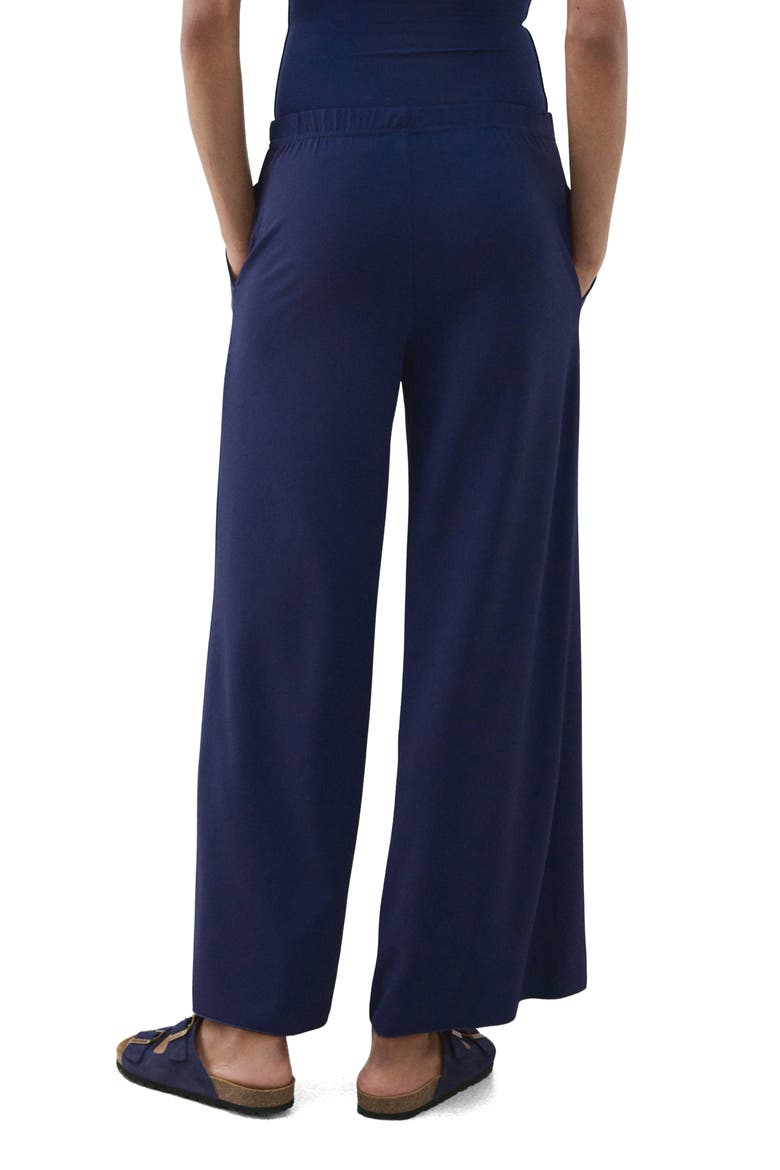 Flowy Straight Leg Pants, Alternate, color, BLUE