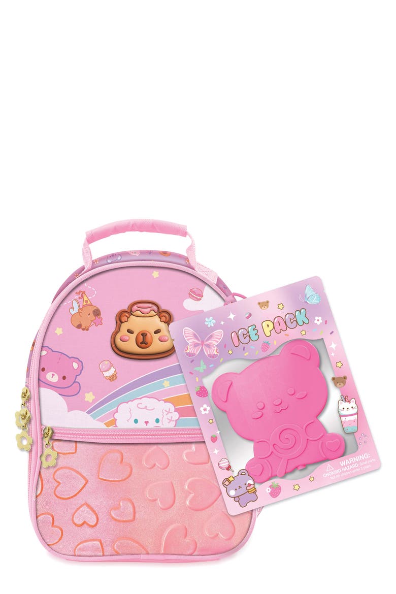 Insulated Lunch Bag, Main, color, PINK MULTI