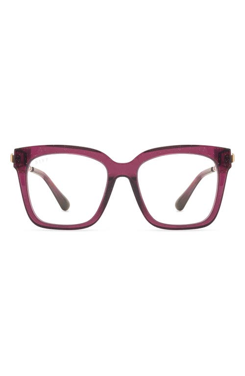 Diff Bella 54mm Square Optical Glasses In Brown