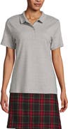 Lands' End School Uniform Short Sleeve Feminine Fit Interlock Polo Shirt