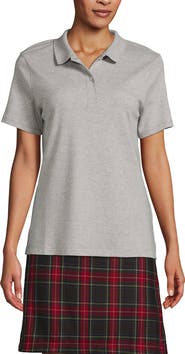 Lands' End School Uniform Short Sleeve Feminine Fit Interlock Polo Shirt