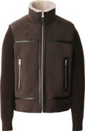 Mackage Jonathan Mixed Media Merino Wool & Shearling Jacket