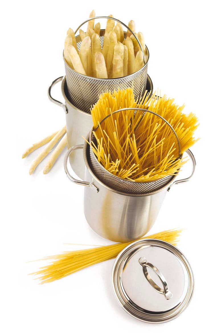 Resto 4.8-Quart Asparagus/Pasta Cooker Set, Alternate, color, STAINLESS STEEL