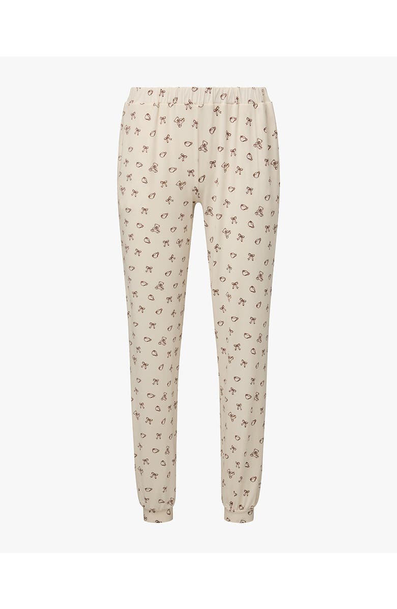 WeWoreWhat Low Rise Sleep Joggers, Alternate, color, Ivory/Chestnut