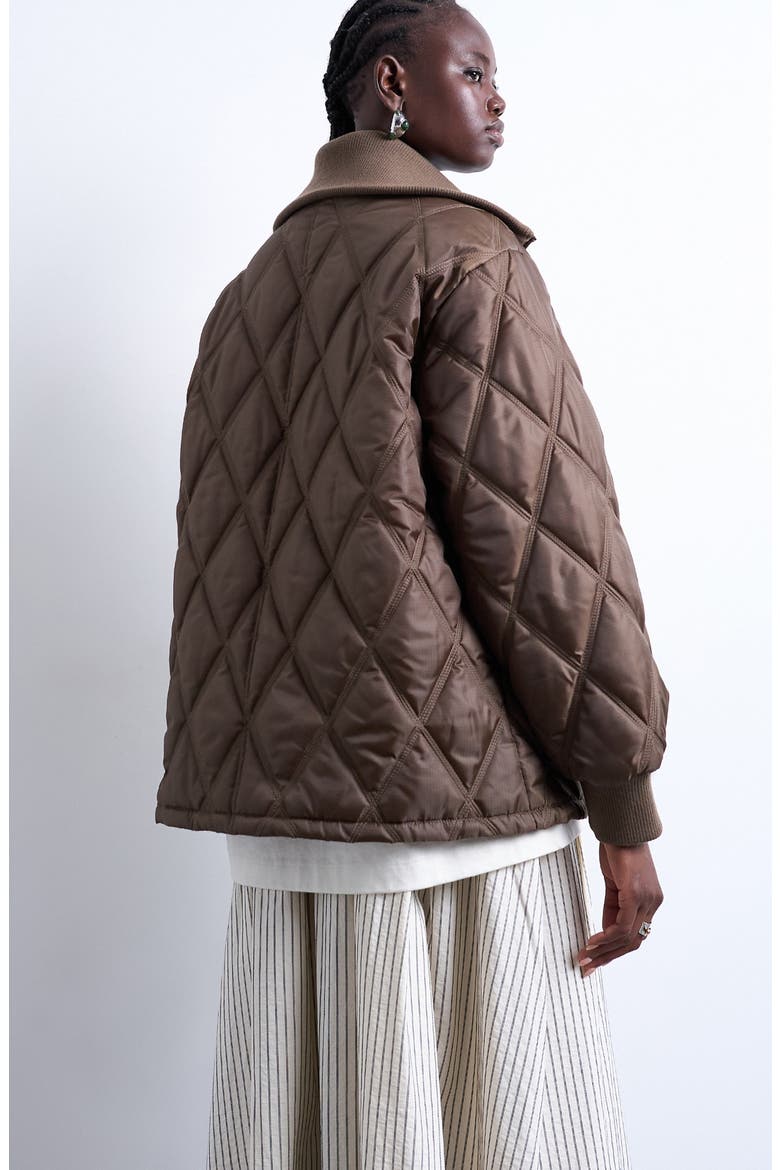 Quilted Liner Jacket, Alternate, color, BROWN