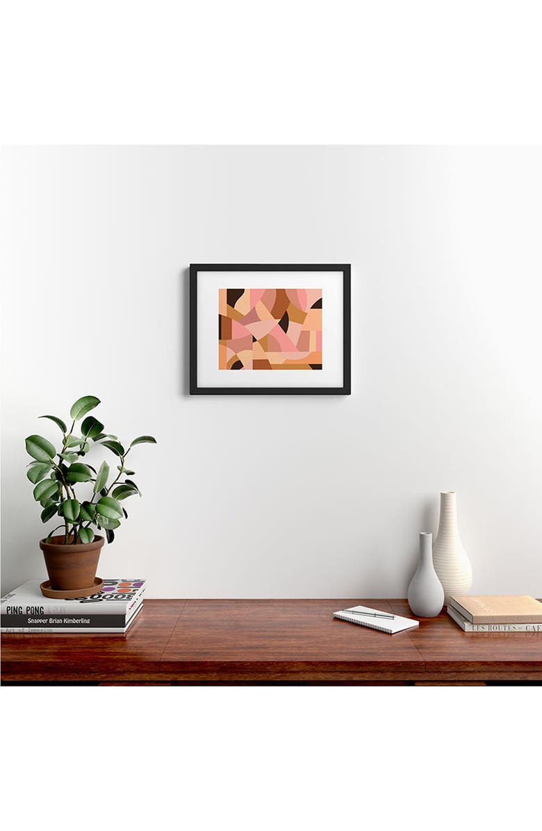 Deny Designs Pink Terracotta Framed Art Print, Alternate, color, Black Frame