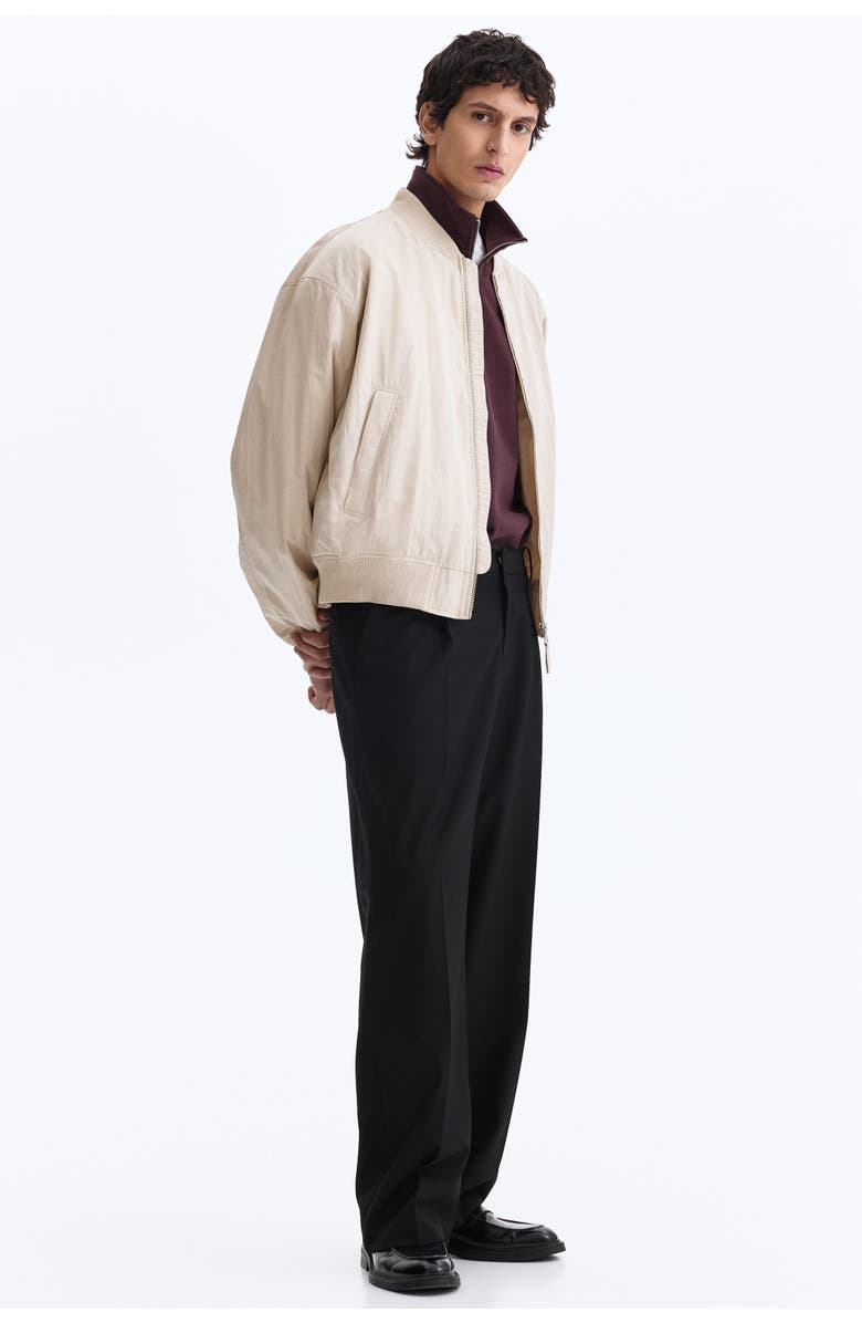 H&M Bomber Jacket, Alternate, color, Light Beige