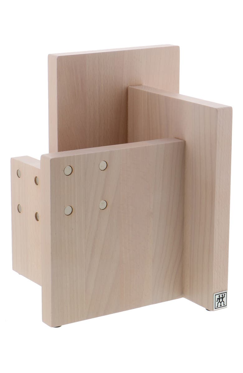 ZWILLING Italian Square Magnetic Beechwood Knife Block, Main, color, White