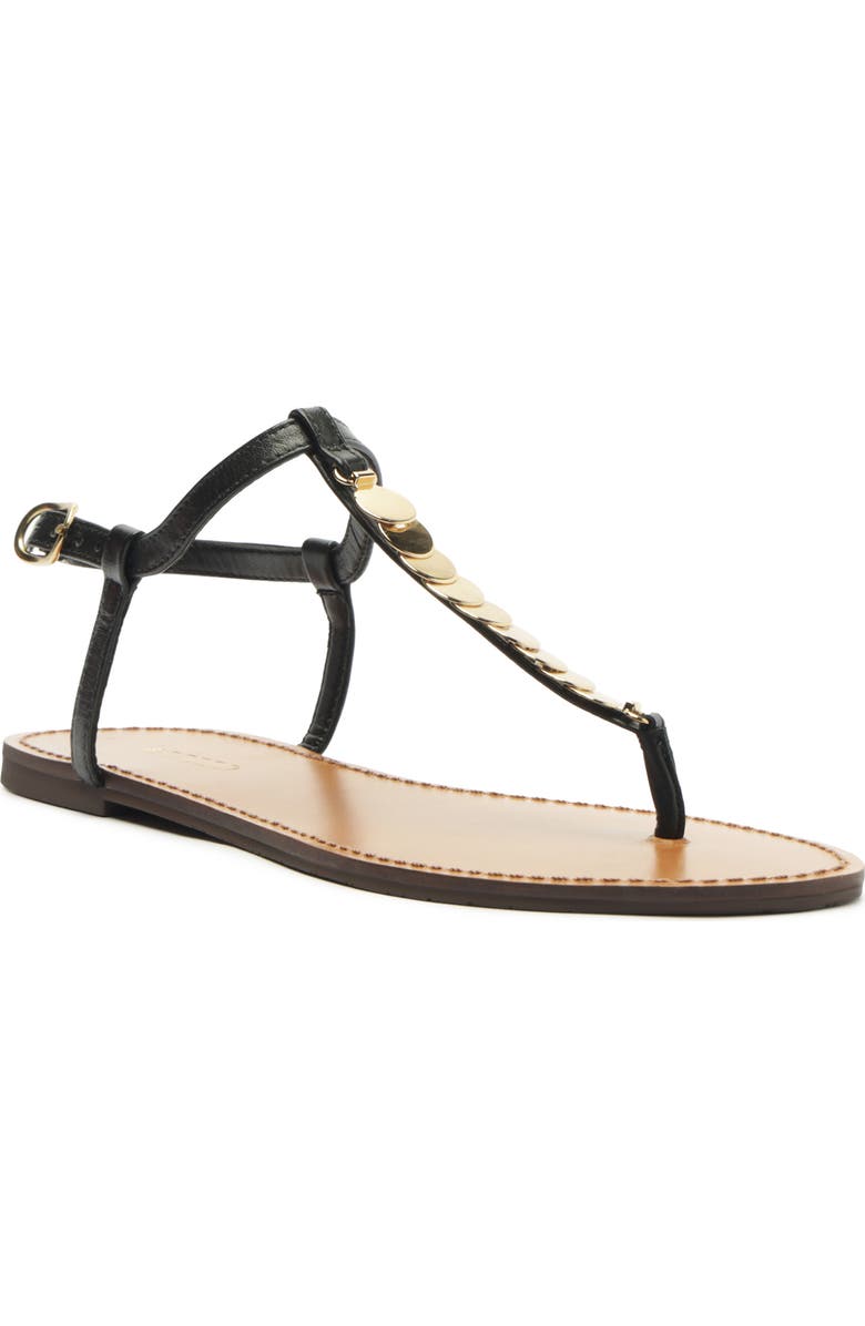 Arezzo Bristol T-Strap Sandal, Main, color, Black
