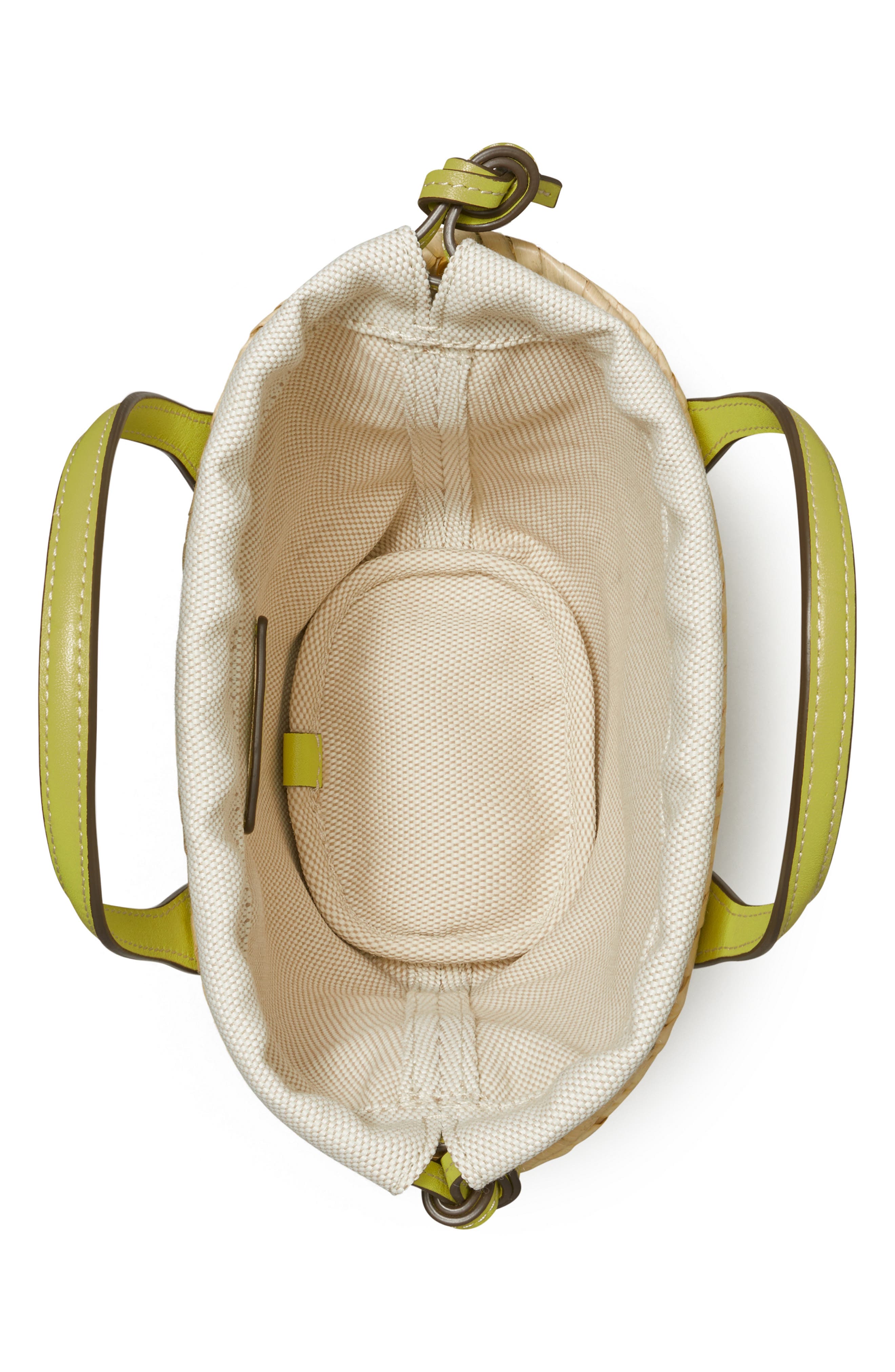 Ella Mini Straw Basket Bag, Alternate, color, NATURAL / GREEN CITRINE