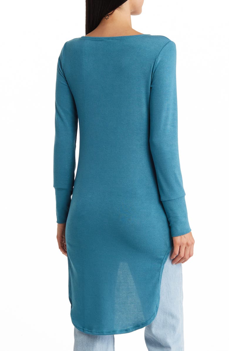 GO COUTURE Boatneck High/Low Hem Tunic Top, Alternate, color, Skydiver