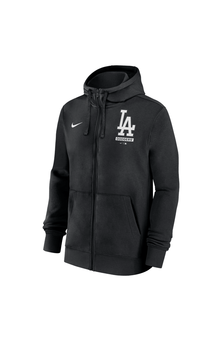 Nike Men's Nike Black Los Angeles Dodgers Primetime Lockup Full-Zip Hoodie, Alternate, color, Black