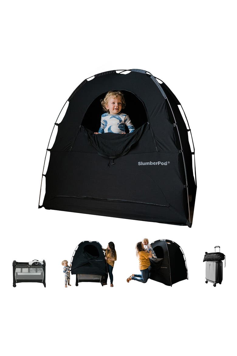 Blackout Sleep Tent, Alternate, color, BLACK