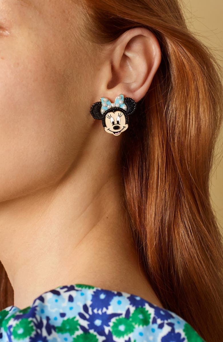 BaubleBar <sup>©</sup>Disney Minnie Mouse Statement Stud Earrings, Alternate, color, 