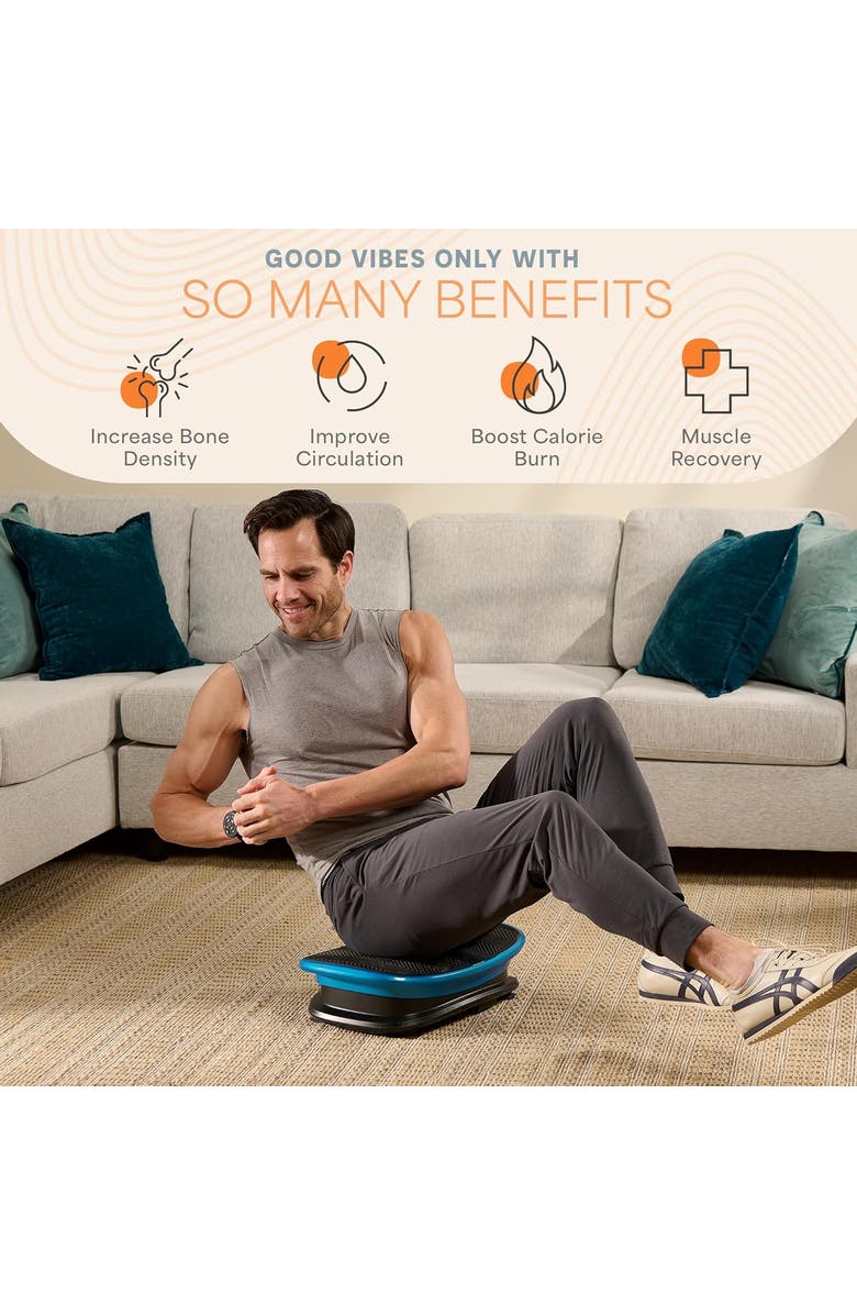 Lifepro Curved Voice-Controlled Vibration Plate Exercise Machine with Heat Therapy for Recovery and Wellness, Alternate, color, Black With Heat