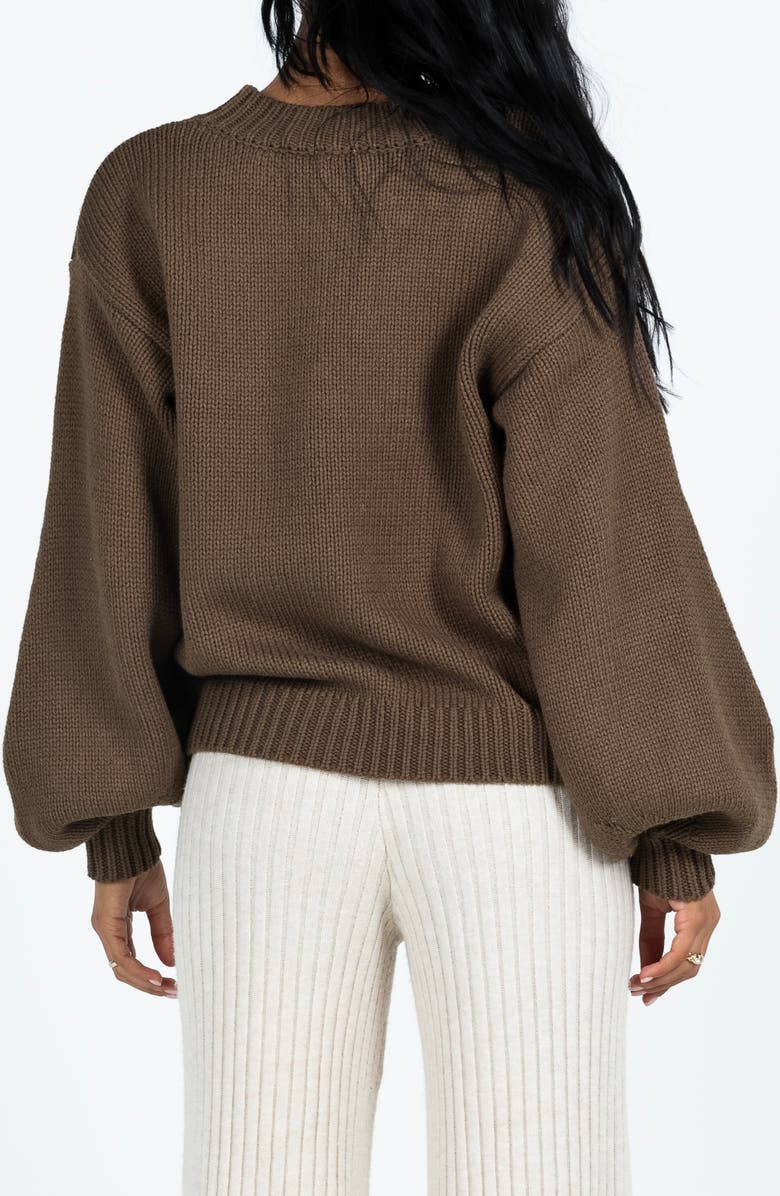 Princess Polly Harmony Balloon Sleeve Sweater, Alternate, color, 