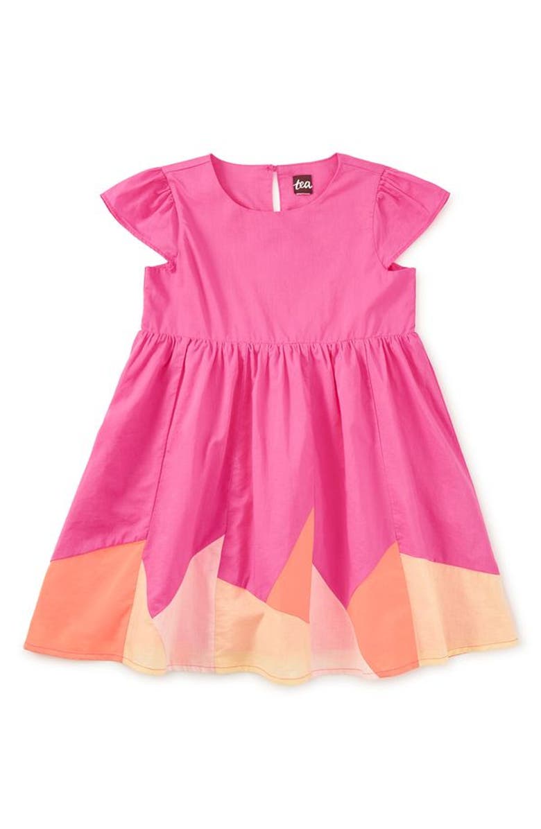 Tea Collection Cap Sleeve Jogakbo Dress, Alternate, color, Astilbe Pink