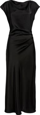 Sam Edelman Side Ruched Satin Maxi Dress