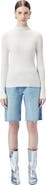 GOBI Mongolian Cashmere High-neck Ribbed Cotton Silk Cashmere Blend Sweater