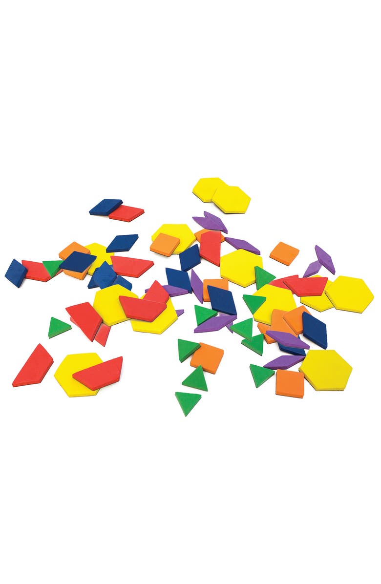 Junior Learning Rainbow Pattern Blocks Magnetic Activities Learning Set, Alternate, color, Multicolored