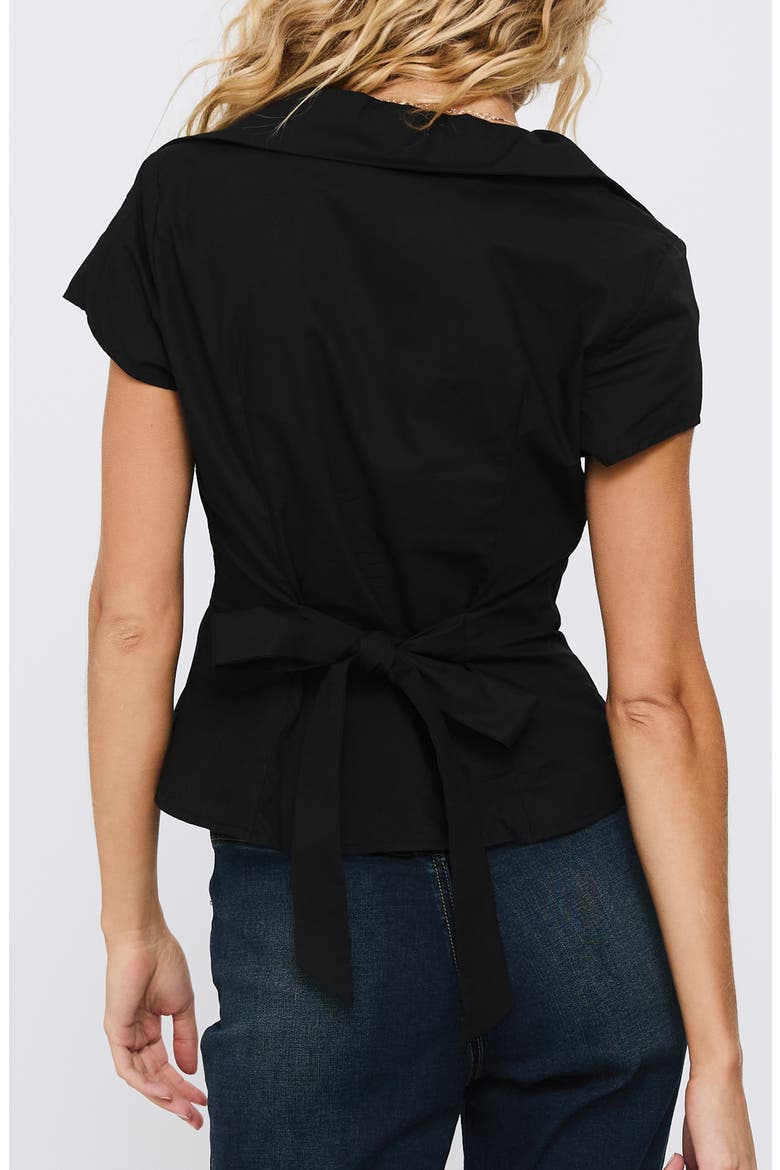 Akiyo Front Button Top, Alternate, color, BLACK