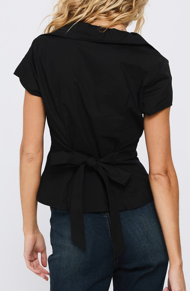 Princess Polly Akiyo Front Button Top, Alternate, color, Black